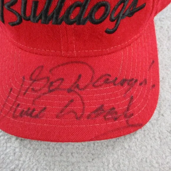 VINTAGE Georgia Bulldogs Sports Specialties Hat Cap Signed Vince Dooley Snapback - Picture 2 of 11